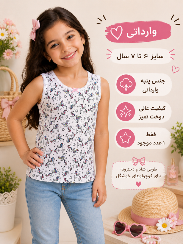 تاپ دخترانه یونیکورن وارداتی