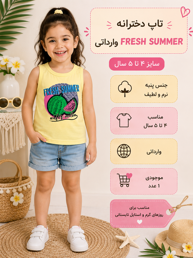 تاپ اسپرت وارداتی Fresh Summer